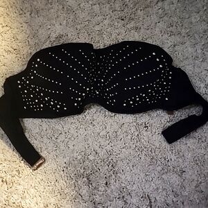 VS 32B strapless studded bikini top
